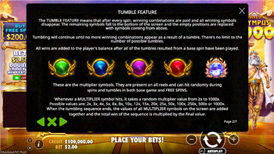 Gates of Olympus 1000 Auszahlungstabelle